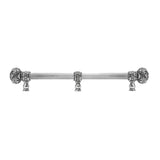 Carpe Diem Hardware - Juliane Grace 12'' O.C.(Approx) With 5/8'' Reeded Center Long Pull Large Finial W/ 65 Swarovski Clear and Aurore Boreale Crystals With Center Brace - Chalice