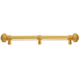 Carpe Diem Hardware - Juliane Grace 18'' O.C. Approx w/ 5/8'' Smooth Center Long Pull Large Finial w/ 65 Swarovski Crystals w/ Center Brace - Gilded Mercury