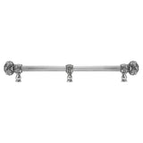 Carpe Diem Hardware - Juliane Grace 18'' O.C. Approx w/ 5/8'' Reeded Center Long Pull Large Finial w/ 65 Swarovski Crystals w/ Center Brace - Chalice