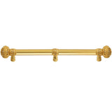Carpe Diem Hardware - Juliane Grace 22'' O.C. Approx w/ 5/8'' Smooth Center Long Pull Large Finial w/ 65 Swarovski Crystals w/ Center Brace - Gilded Mercury