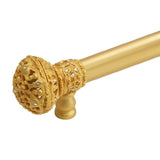 Juliane Grace 22'' O.C. (Approx) With 5/8'' Smooth Center Long Pull Large Finial W/ 65 Swarovski Clear Crystals With Center Brace