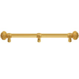 Carpe Diem Hardware - Juliane Grace 22'' O.C. (Approximately) With 5/8'' Reeded Center Long Pull and Center Brace Large Finial With Clear Swarovski Crystals In Gilded Mercury. - Gilded Mercury