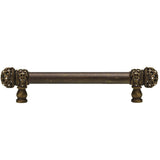 Carpe Diem Hardware - Juliane Grace 6'' O.C. Approx w/ 5/8'' Smooth Center Long Pull Small Finial w/ 52 Swarovski Crystals - Antique Brass