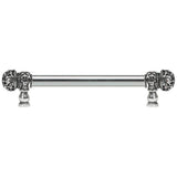 Carpe Diem Hardware - Juliane Grace 6'' O.C. (Approx) With 5/8'' Smooth Center Long Pull Small Finial W/ 52 Swarovski Clear and Aurore Boreale Crystals - Chalice