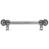 Carpe Diem Hardware - Juliane Grace 6'' O.C. (Approximately) With 5/8'' Reeded Center Long Pull Small Finial With Clear Swarovski Crystals In Chalice. - Chalice
