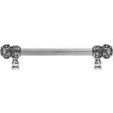 Carpe Diem Hardware - Juliane Grace 6'' O.C. (Approx) With 5/8'' Reeded Center Long Pull Small Finial W/ 52 Swarovski Clear and Aurore Boreale Crystals - Chalice