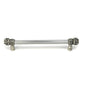 Carpe Diem Hardware - Juliane Grace 9'' O.C. Approx w/ 5/8'' Smooth Center Long Pull Small Finial w/ 52 Swarovski Crystals - Soft Gold