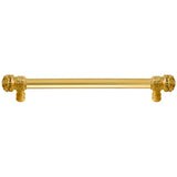 Carpe Diem Hardware - Juliane Grace 9'' O.C. (Approx) With 5/8'' Smooth Center Long Pull Small Finial W/ 52 Swarovski Clear and Aurore Boreale Crystals - Gilded Mercury