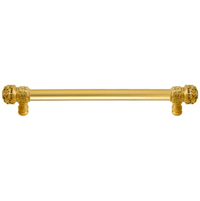 Carpe Diem Hardware - Juliane Grace 9'' O.C. (Approx) With 5/8'' Smooth Center Long Pull Small Finial W/ 52 Swarovski Clear and Aurore Boreale Crystals - Gilded Mercury