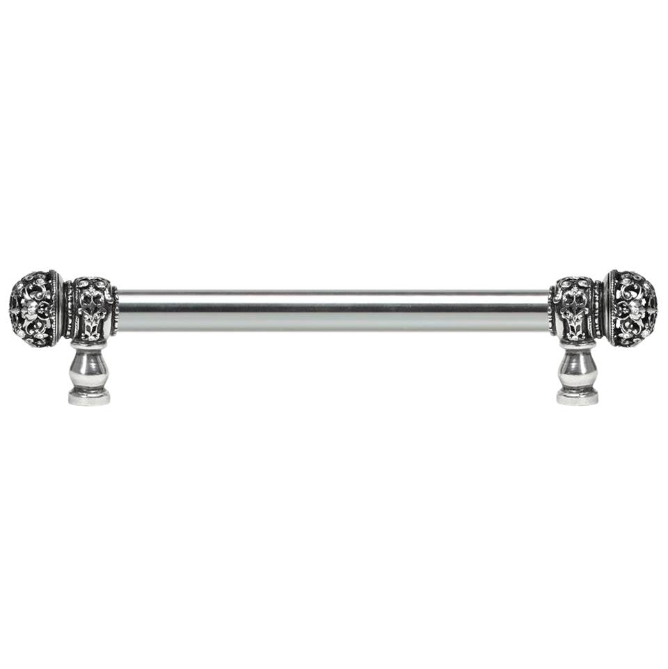 Carpe Diem Hardware - Juliane Grace 9'' O.C. (Approximately) With 5/8'' Smooth Center Long Pull Small Finial With Clear Swarovski Crystals In Chalice. - Chalice