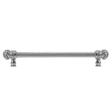 Carpe Diem Hardware - Juliane Grace 9'' O.C. Approx w/ 5/8'' Reeded Center Long Pull Small Finial w/ 52 Swarovski Crystals - Soft Gold