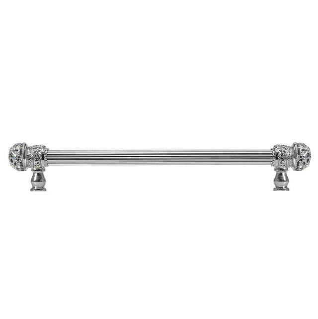 Carpe Diem Hardware - Juliane Grace 9'' O.C. Approx w/ 5/8'' Reeded Center Long Pull Small Finial w/ 52 Swarovski Crystals - Soft Gold