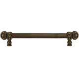 Carpe Diem Hardware - Juliane Grace 9'' O.C. Approx w/ 5/8'' Reeded Center Long Pull Small Finial w/ 52 Swarovski Crystals - Antique Brass