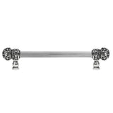 Carpe Diem Hardware - Juliane Grace 9'' O.C. (Approximately) With 5/8'' Reeded Center Long Pull Small Finial With Clear Swarovski Crystals In Chalice. - Chalice