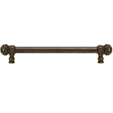 Carpe Diem Hardware - Juliane Grace 12'' O.C. (Approximately) With 5/8'' Smooth Center Long Pull Small Finial With Clear Swarovski Crystals In Antique Brass. - Antique Brass