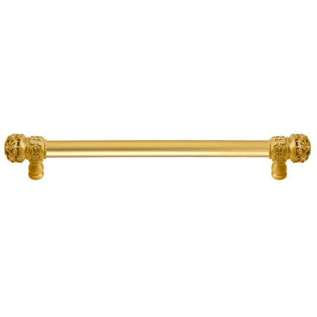 Carpe Diem Hardware - Juliane Grace 12'' O.C. (Approx) With 5/8'' Smooth Center Long Pull Small Finial W/ 52 Swarovski Clear and Aurore Boreale Crystals - Gilded Mercury