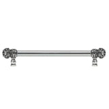 Carpe Diem Hardware - Juliane Grace 12'' O.C. (Approx) With 5/8'' Smooth Center Long Pull Small Finial W/ 52 Swarovski Clear and Aurore Boreale Crystals - Chalice