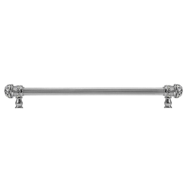 Carpe Diem Hardware - Juliane Grace 12'' O.C. Approx w/ 5/8'' Reeded Center Long Pull Small Finial w/ 52 Swarovski Crystals - Soft Gold