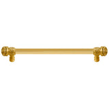 Carpe Diem Hardware - Juliane Grace 12'' O.C. Approx w/ 5/8'' Reeded Center Long Pull Small Finial w/ 52 Swarovski Crystals - Gilded Mercury