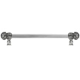 Carpe Diem Hardware - Juliane Grace 12'' O.C. (Approx) With 5/8'' Reeded Center Long Pull Small Finial W/ 52 Swarovski Clear and Aurore Boreale Crystals - Chalice