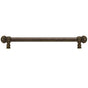 Carpe Diem Hardware - Juliane Grace 18'' O.C Approx w/ 5/8'' Smooth Center Long Pull Small Finial w/ 52 Swarovski Crystals - Antique Brass