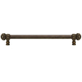 Carpe Diem Hardware - Juliane Grace 18'' O.C. (Approximately) With 5/8'' Smooth Center Long Pull Small Finial With Clear Swarovski Crystals In Antique Brass. - Antique Brass