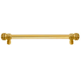 Carpe Diem Hardware - Juliane Grace 18'' O.C Approx w/ 5/8'' Smooth Center Long Pull Small Finial w/ 52 Swarovski Crystals - Gilded Mercury