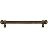 Carpe Diem Hardware - Juliane Grace 18'' O.C Approx w/ 5/8'' Reeded Center Long Pull Small Finial w/ 52 Swarovski Crystals - Antique Brass