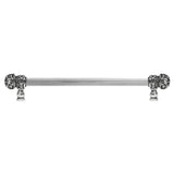 Carpe Diem Hardware - Juliane Grace 18'' O.C. (Approximately) With 5/8'' Reeded Center Long Pull Small Finial With Clear Swarovski Crystals In Chalice. - Chalice