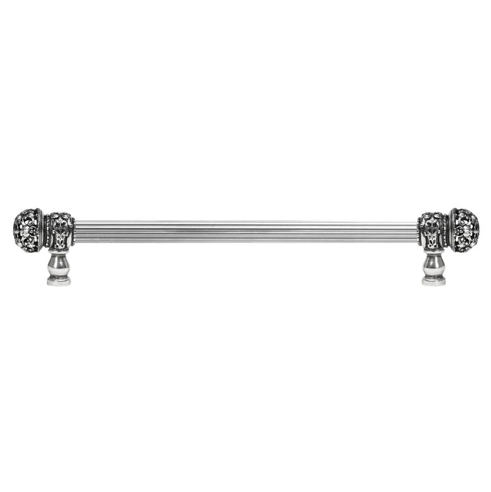 Carpe Diem Hardware - Juliane Grace 18'' O.C Approx w/ 5/8'' Reeded Center Long Pull Small Finial w/ 52 Swarovski Crystals - Chalice