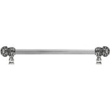 Carpe Diem Hardware - Juliane Grace 18'' O.C (Approx) With 5/8'' Reeded Center Long Pull Small Finial W/ 52 Swarovski Clear and Aurore Boreale Crystals - Chalice