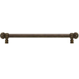 Carpe Diem Hardware - Juliane Grace 22'' O.C. (Approximately) With 5/8'' Smooth Center Long Pull Small Finial With Clear Swarovski Crystals In Antique Brass. - Antique Brass