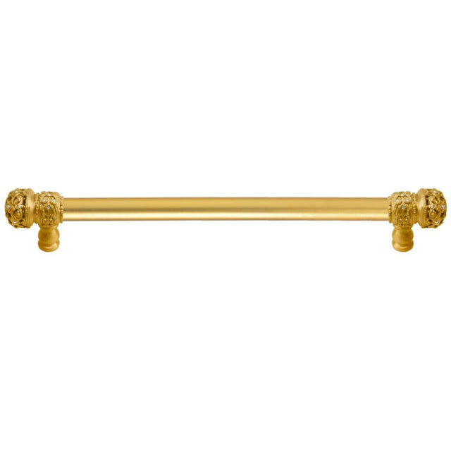 Carpe Diem Hardware - Juliane Grace 22'' O.C. (Approx) With 5/8'' Smooth Center Long Pull Small Finial W/ 52 Swarovski Clear and Aurore Boreale Crystals - Gilded Mercury