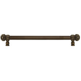 Carpe Diem Hardware - Juliane Grace 22'' O.C. (Approximately) With 5/8'' Reeded Center Long Pull Small Finial With Clear Swarovski Crystals In Antique Brass. - Antique Brass