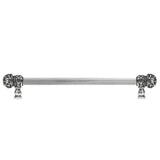 Carpe Diem Hardware - Juliane Grace 22'' O.C. (Approximately) With 5/8'' Reeded Center Long Pull Small Finial With Clear Swarovski Crystals In Chalice. - Chalice