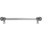 Carpe Diem Hardware - Juliane Grace 22'' O.C. (Approx) With 5/8'' Reeded Center Long Pull Small Finial W/ 52 Swarovski Clear and Aurore Boreale Crystals - Chalice