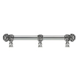 Carpe Diem Hardware - Juliane Grace 6'' O.C. (Approximately) With 5/8'' Smooth Center Long Pull and Center Brace Small Finial With Clear Swarovski Crystals In Chalice. - Chalice