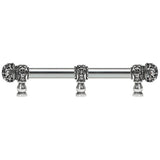 Carpe Diem Hardware - Juliane Grace 6'' O.C. (Approx) With 5/8'' Smooth Center Long Pull Small Finial W/ 61 Swarovski Clear and Aurore Boreale Crystals With Center Brace - Chalice