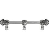 Carpe Diem Hardware - Juliane Grace 6'' O.C. (Approx) With 5/8'' Reeded Center Long Pull Small Finial W/ 61 Swarovski Clear and Aurore Boreale Crystals With Center Brace - Chalice