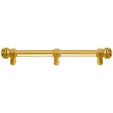 Carpe Diem Hardware - Juliane Grace 9'' O.C. (Approx) With 5/8'' Smooth Center Long Pull Small Finial W/ 61 Swarovski Clear and Aurore Boreale Crystals With Center Brace - Gilded Mercury