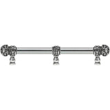 Carpe Diem Hardware - Juliane Grace 9'' O.C. (Approximately) With 5/8'' Smooth Center Long Pull and Center Brace Small Finial With Clear Swarovski Crystals In Chalice. - Chalice