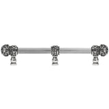 Carpe Diem Hardware - Juliane Grace 9'' O.C. (Approx) With 5/8'' Reeded Center Long Pull Small Finial W/ 61 Swarovski Clear and Aurore Boreale Crystals With Center Brace - Chalice