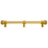 Carpe Diem Hardware - Juliane Grace 12'' O.C. (Approx) With 5/8'' Smooth Center Long Pull Small Finial W/ 61 Swarovski Clear and Aurore Boreale Crystals With Center Brace - Gilded Mercury