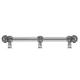 Carpe Diem Hardware - Juliane Grace 12'' O.C. (Approx) With 5/8'' Smooth Center Long Pull Small Finial W/ 61 Swarovski Clear and Aurore Boreale Crystals With Center Brace - Chalice