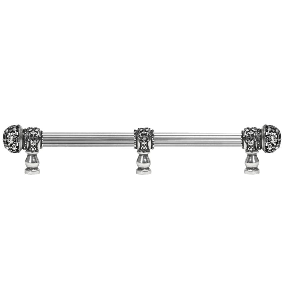 Carpe Diem Hardware - Juliane Grace 12'' O.C. Approx w/ 5/8'' Reeded Center Long Pull Small Finial w/ 61 Swarovski Crystals w/ Center Brace - Chalice