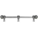 Carpe Diem Hardware - Juliane Grace 12'' O.C. (Approx) With 5/8'' Reeded Center Long Pull Small Finial W/ 61 Swarovski Clear and Aurore Boreale Crystals With Center Brace - Chalice