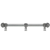 Carpe Diem Hardware - Juliane Grace 18'' O.C (Approx) With 5/8'' Smooth Center Long Pull Small Finial W/ 61 Swarovski Clear and Aurore Boreale Crystals With Center Brace - Chalice