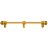 Carpe Diem Hardware - Juliane Grace 18'' O.C (Approx) With 5/8'' Reeded Center Long Pull Small Finial W/ 61 Swarovski Clear and Aurore Boreale Crystals With Center Brace - Gilded Mercury