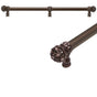 Carpe Diem Hardware - Juliane Grace 22'' O.C. Approx w/ 5/8'' Smooth Center Long Pull Small Finial w/ 61 Swarovski Crystals w/ Center Brace - Soft Gold