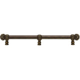 Carpe Diem Hardware - Juliane Grace 22'' O.C. Approx w/ 5/8'' Smooth Center Long Pull Small Finial w/ 61 Swarovski Crystals w/ Center Brace - Antique Brass